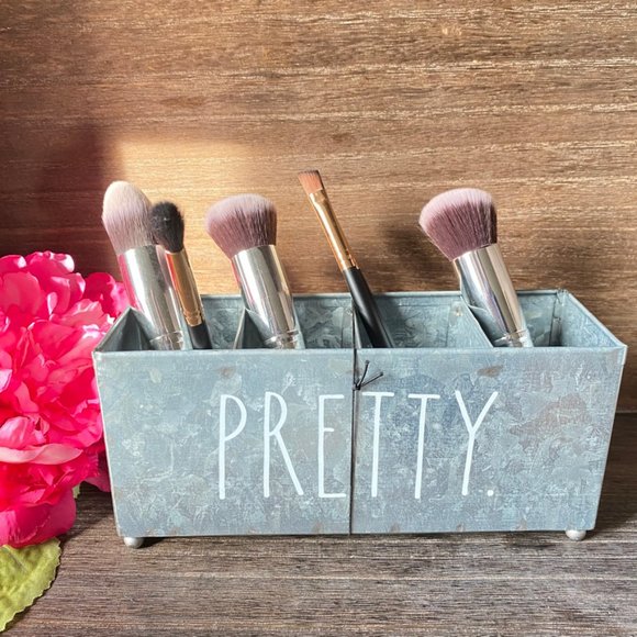 Rae Dunn Accessories - NEW - Rae Dunn - PRETTY - Makeup Tin Organizer